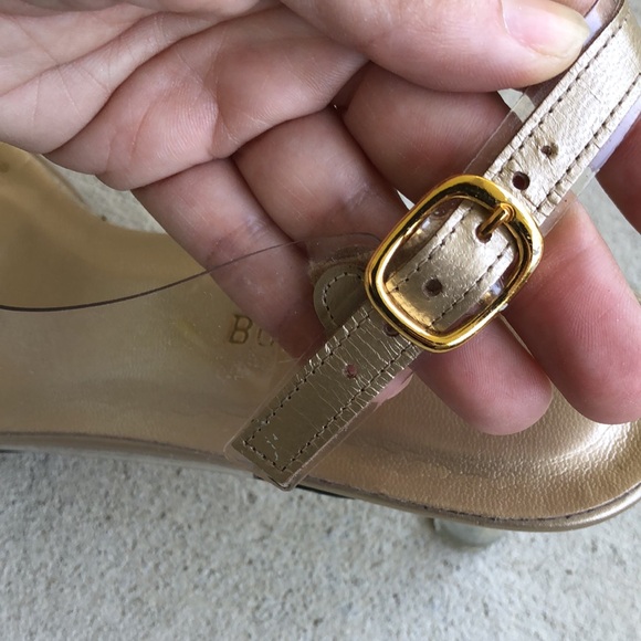 BOB BAKER Cinderella Clear Peep Toe Sling Back Heels - Picture 7 of 14